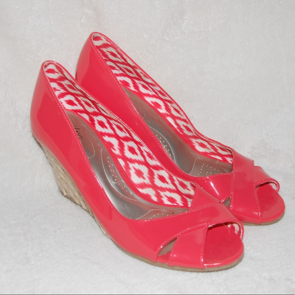 Dexflex Comfort Wedges, coral, like new